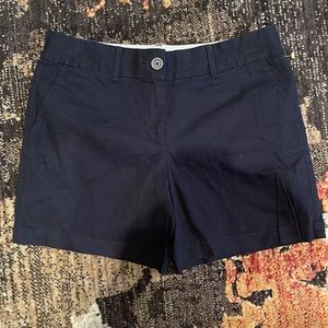 Ann Taylor Loft navy blue cotton shorts size 6
